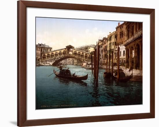 Rialto Bridge, Grand Canal, 1890s-Science Source-Framed Giclee Print