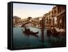 Rialto Bridge, Grand Canal, 1890s-Science Source-Framed Stretched Canvas