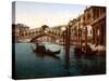 Rialto Bridge, Grand Canal, 1890s-Science Source-Stretched Canvas