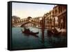 Rialto Bridge, Grand Canal, 1890s-Science Source-Framed Stretched Canvas