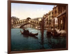 Rialto Bridge, Grand Canal, 1890s-Science Source-Framed Giclee Print