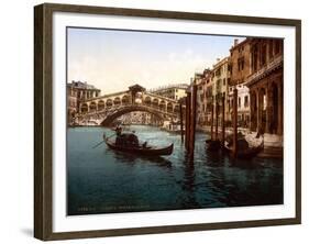 Rialto Bridge, Grand Canal, 1890s-Science Source-Framed Giclee Print