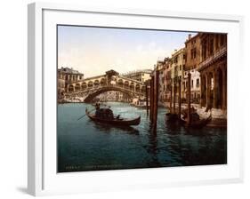 Rialto Bridge, Grand Canal, 1890s-Science Source-Framed Giclee Print