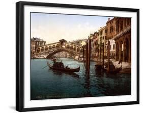 Rialto Bridge, Grand Canal, 1890s-Science Source-Framed Giclee Print