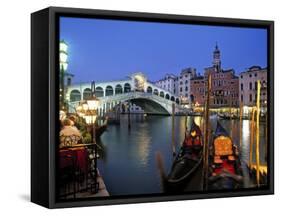 Rialto Bridge, Grand Canal, Venice, Italy-Demetrio Carrasco-Framed Stretched Canvas