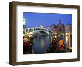 Rialto Bridge, Grand Canal, Venice, Italy-Demetrio Carrasco-Framed Photographic Print