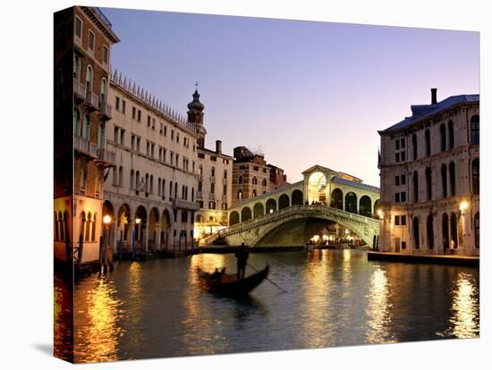 Rialto Bridge, Grand Canal, Venice, Italy-Alan Copson-Stretched Canvas