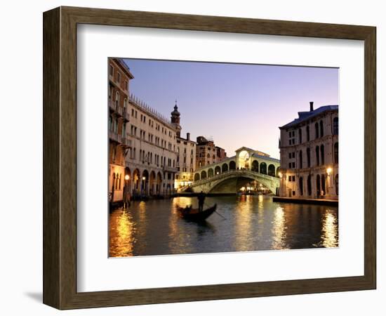 Rialto Bridge, Grand Canal, Venice, Italy-Alan Copson-Framed Photographic Print