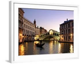 Rialto Bridge, Grand Canal, Venice, Italy-Alan Copson-Framed Photographic Print