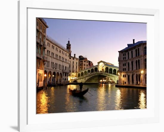 Rialto Bridge, Grand Canal, Venice, Italy-Alan Copson-Framed Photographic Print