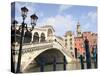 Rialto Bridge, Grand Canal, Venice, UNESCO World Heritage Site, Veneto, Italy, Europe-Amanda Hall-Stretched Canvas
