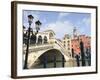 Rialto Bridge, Grand Canal, Venice, UNESCO World Heritage Site, Veneto, Italy, Europe-Amanda Hall-Framed Photographic Print