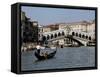 Rialto Bridge, Grand Canal, Venice, Veneto, Italy, Europe-Peter Richardson-Framed Stretched Canvas