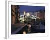 Rialto Bridge Illuminated at Night in Venice, UNESCO World Heritage Site, Veneto, Italy, Europe-null-Framed Photographic Print