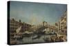 Rialto Bridge in Venice-Michele Marieschi-Stretched Canvas