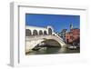 Rialto Bridge on the Grand Canal, Venice, UNESCO World Heritage Site, Veneto, Italy, Europe-Marco Brivio-Framed Photographic Print