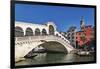 Rialto Bridge on the Grand Canal, Venice, UNESCO World Heritage Site, Veneto, Italy, Europe-Marco Brivio-Framed Premium Photographic Print