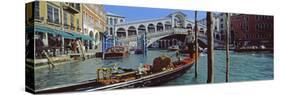 Rialto Bridge over the Grand Canal, Venice, Veneto, Italy-null-Stretched Canvas