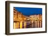 Rialto Bridge (Ponte di Rialto) at night with boat light trails on the Grand Canal, Venice, Veneto-Neale Clark-Framed Photographic Print