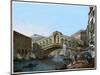 Rialto Bridge, Venice, Italy, 19th Century-Kirchmayn-Mounted Giclee Print