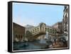 Rialto Bridge, Venice, Italy, 19th Century-Kirchmayn-Framed Stretched Canvas