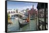Rialto Bridge, Venice, UNESCO World Heritage Site, Veneto, Italy, Europe-Frank Fell-Framed Stretched Canvas