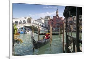 Rialto Bridge, Venice, UNESCO World Heritage Site, Veneto, Italy, Europe-Frank Fell-Framed Photographic Print