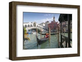 Rialto Bridge, Venice, UNESCO World Heritage Site, Veneto, Italy, Europe-Frank Fell-Framed Photographic Print