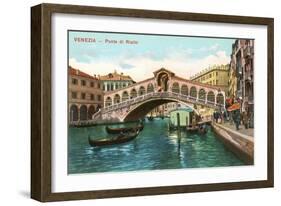 Rialto Bridge, Venice-null-Framed Art Print