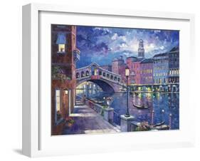 Rialto Bridge-John Zaccheo-Framed Giclee Print