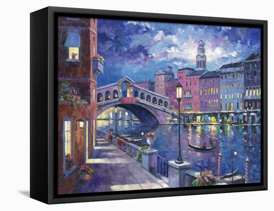 Rialto Bridge-John Zaccheo-Framed Stretched Canvas