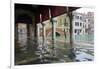 Rialto fish market during the high tide in Venice, November 2019, Venice, Italy-Carlo Morucchio-Framed Photographic Print