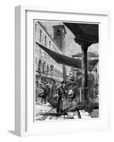 Rialto Fruit Market, Venice, Italy, 19th Century-Whymper-Framed Giclee Print
