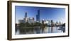 Rialto Towers and skyline along Yarra River, Melbourne, Victoria, Australia-Ian Trower-Framed Photographic Print