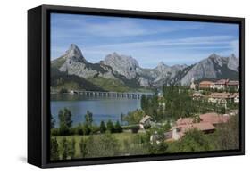 Riano and reservoir, Picos de Europa, Leon, Spain, Europe-Rolf Richardson-Framed Stretched Canvas