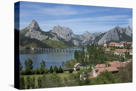 Riano and reservoir, Picos de Europa, Leon, Spain, Europe-Rolf Richardson-Stretched Canvas