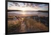 Ribbed Sand and Sand Dunes at Sunset, Crantock Beach, Crantock, Near Newquay, Cornwall-Stuart Black-Framed Premium Photographic Print