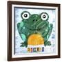 Ribbit the Frog-Design Turnpike-Framed Giclee Print