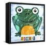 Ribbit the Frog-Design Turnpike-Framed Stretched Canvas