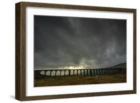 Ribblehead Viaduct, Sunset, Yorkshire Dales National Park, Yorkshire, England, United Kingdom-Bill Ward-Framed Photographic Print