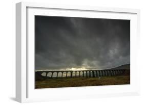 Ribblehead Viaduct, Sunset, Yorkshire Dales National Park, Yorkshire, England, United Kingdom-Bill Ward-Framed Photographic Print