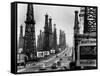 Ribbon of Highway Passing the Signal Hill Oil Field Near Long Beach-Andreas Feininger-Framed Stretched Canvas