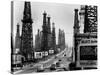 Ribbon of Highway Passing the Signal Hill Oil Field Near Long Beach-Andreas Feininger-Stretched Canvas