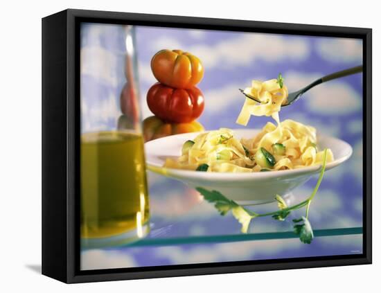 Ribbon Pasta with Courgettes-Ulrike Koeb-Framed Stretched Canvas