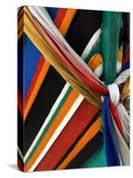 Ribbons Tied to Boat Prow for Good Luck-Jeremy Horner-Stretched Canvas