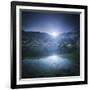 Ribno Banderishko Lake with Setting Sun, Pirin National Park, Bulgaria-null-Framed Photographic Print