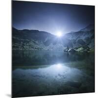 Ribno Banderishko Lake with Setting Sun, Pirin National Park, Bulgaria-null-Mounted Photographic Print