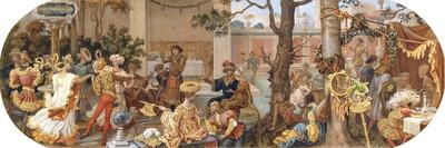 A Florentine Festival: Bringing the Left-Overs to the Animals and Table of the Poor-Ricciardo Meacci-Mounted Premium Giclee Print