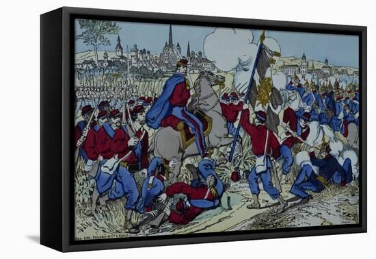 Ricciotti Garibaldi Brings the Flag of the 61 Regiment of Pomeranian-null-Framed Stretched Canvas