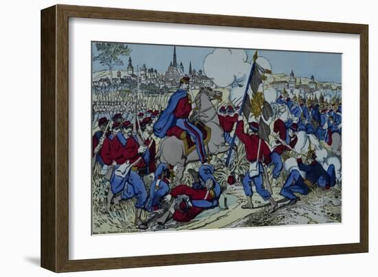 Ricciotti Garibaldi Brings the Flag of the 61 Regiment of Pomeranian-null-Framed Giclee Print